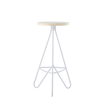 Trinity 30" Modern Industiral Iron Tripod Backless Bar Stool